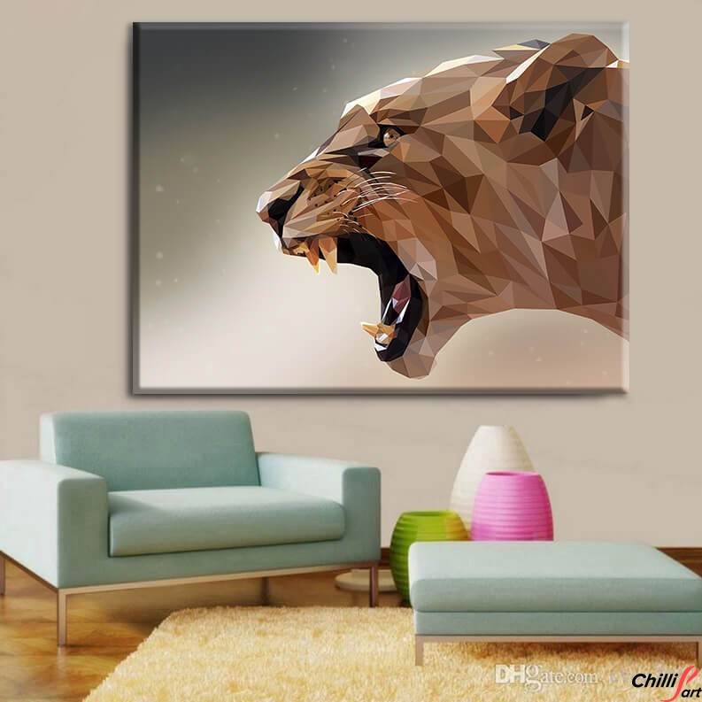 Картина Geometric Lioness