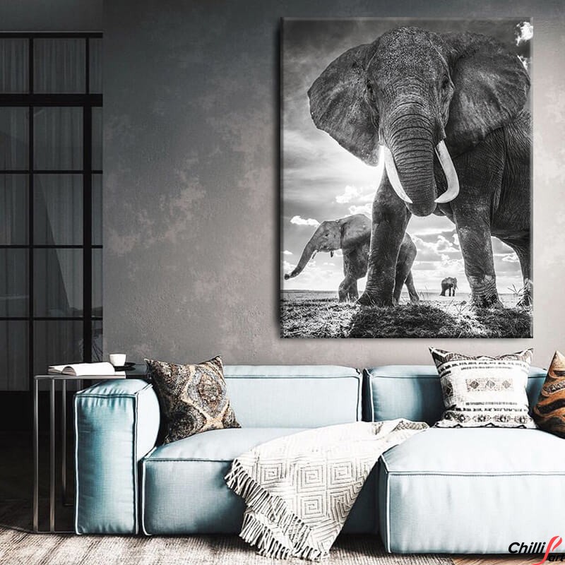 Картина Gray Elephants