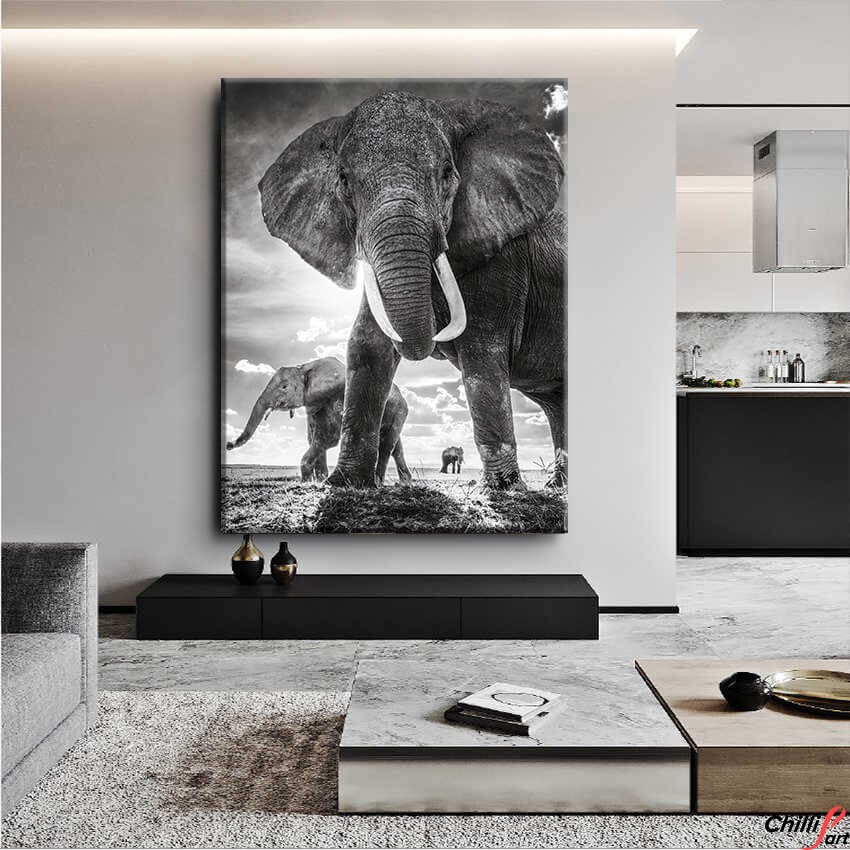 Картина Gray Elephants