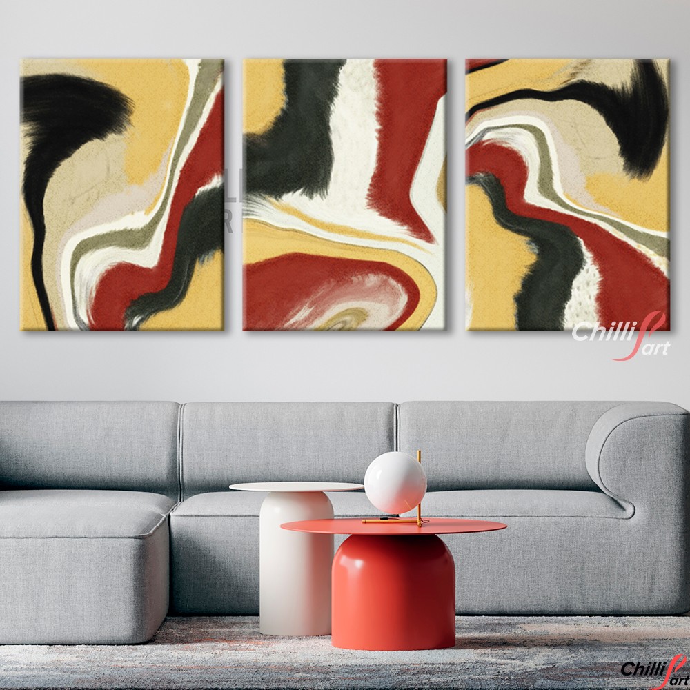 Картина Red Yellow & Black Abstract