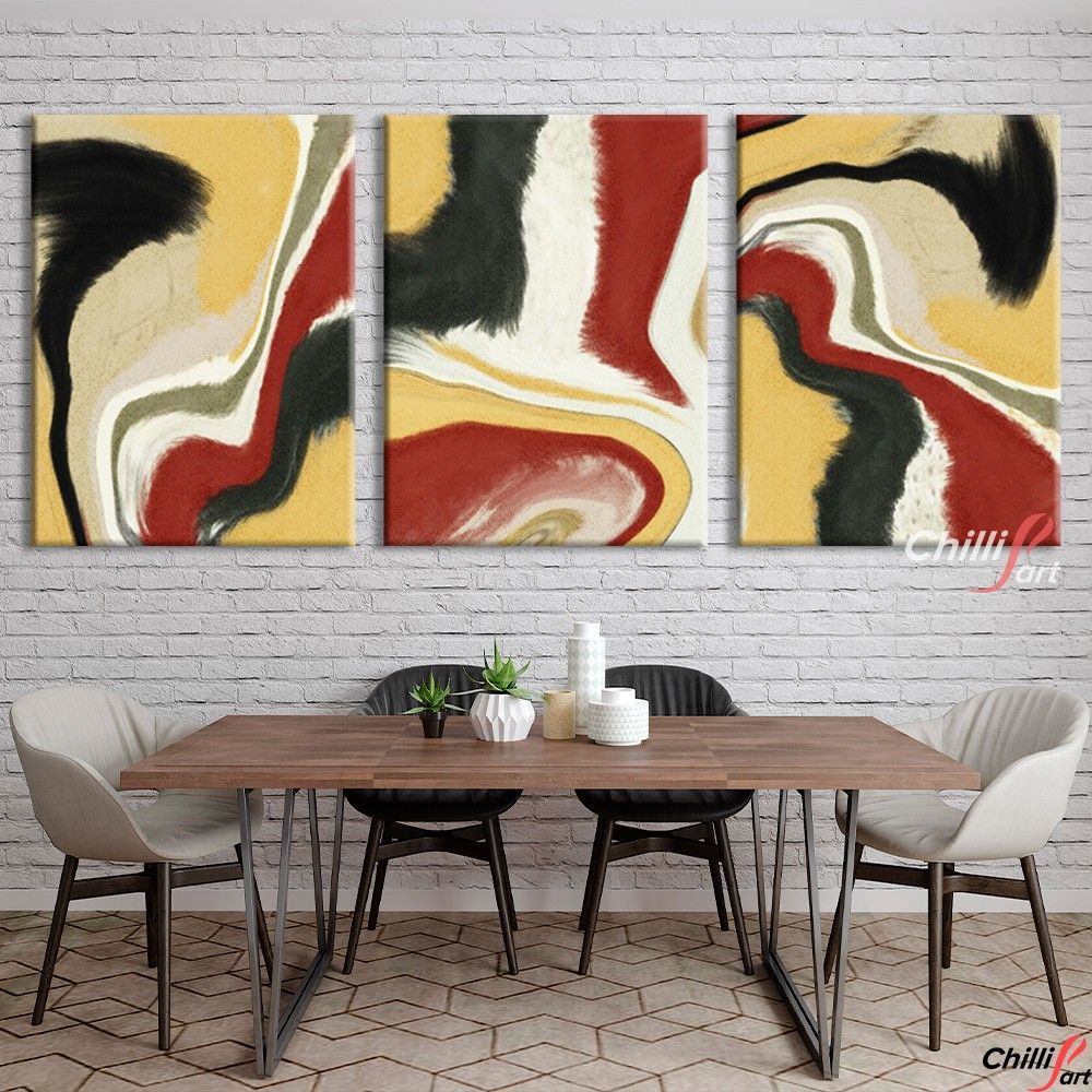 Картина Red Yellow & Black Abstract