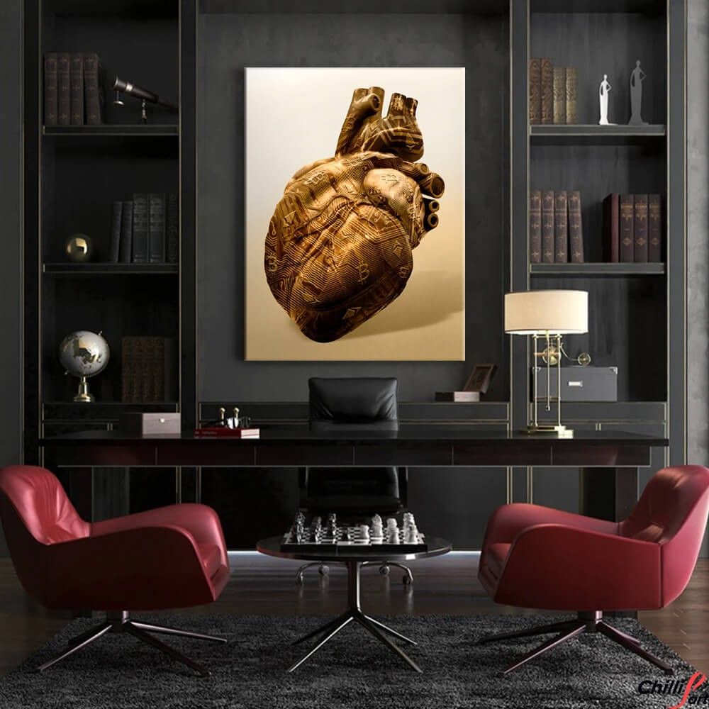 Картина Bitcoin heart