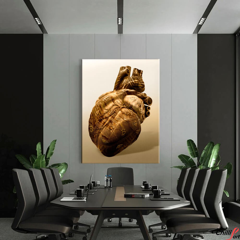 Картина Bitcoin heart