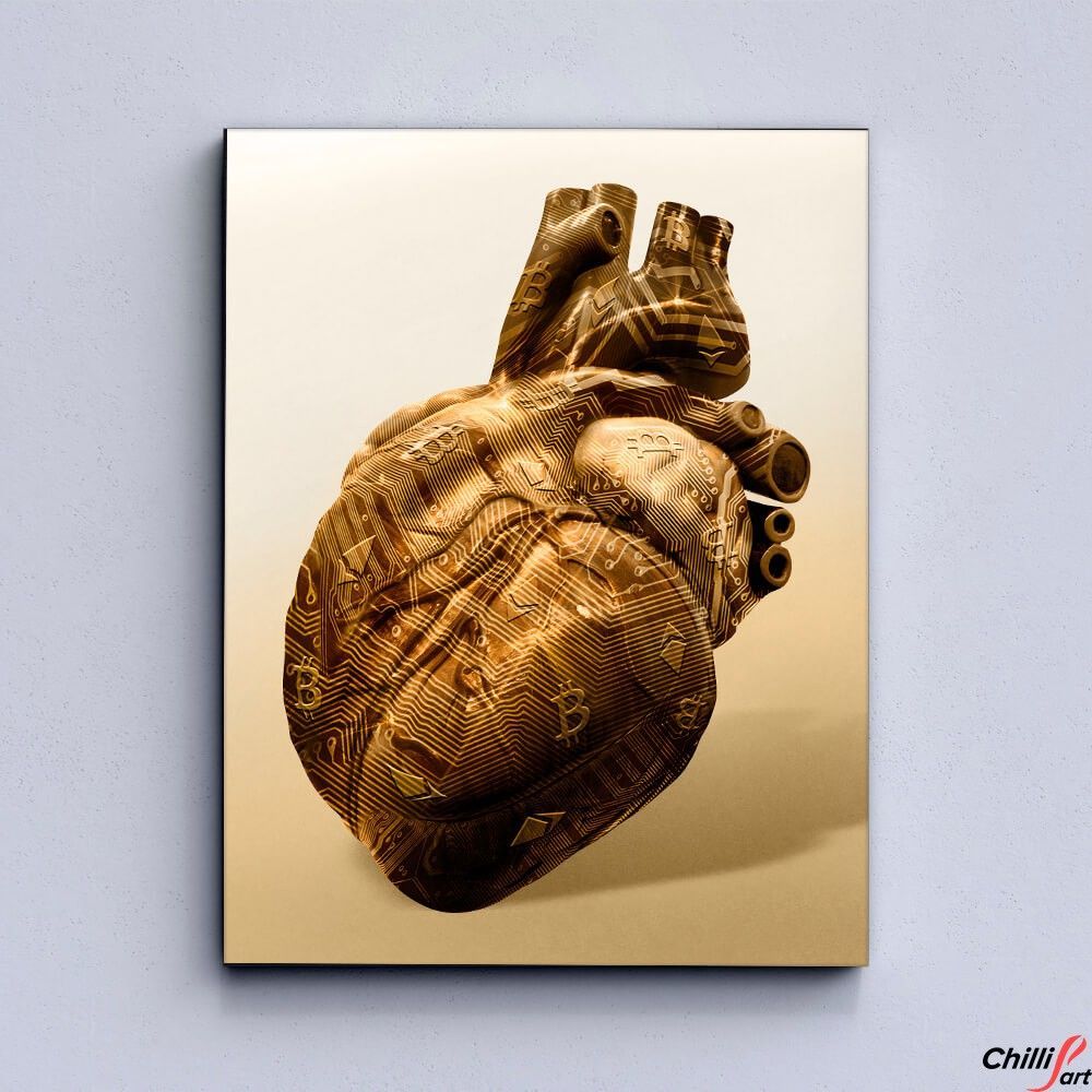 Картина Bitcoin heart
