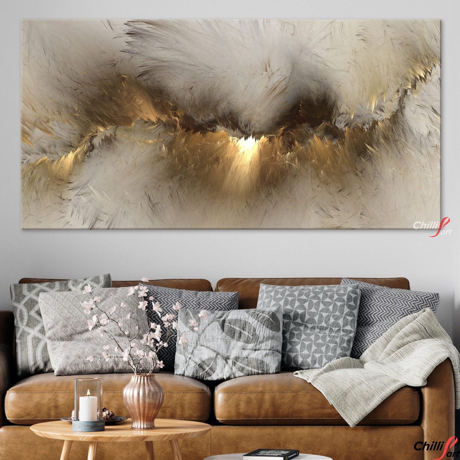 Картина Grey Yellow Cloud - З Рамкою
