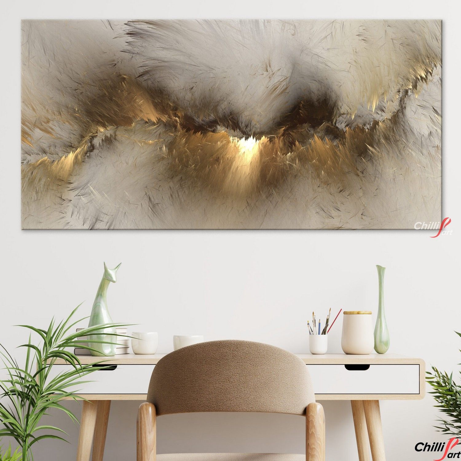 Картина Grey Yellow Cloud - З Рамкою