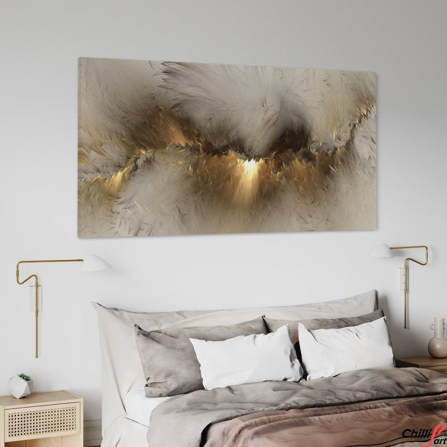 Картина Grey Yellow Cloud - З Рамкою