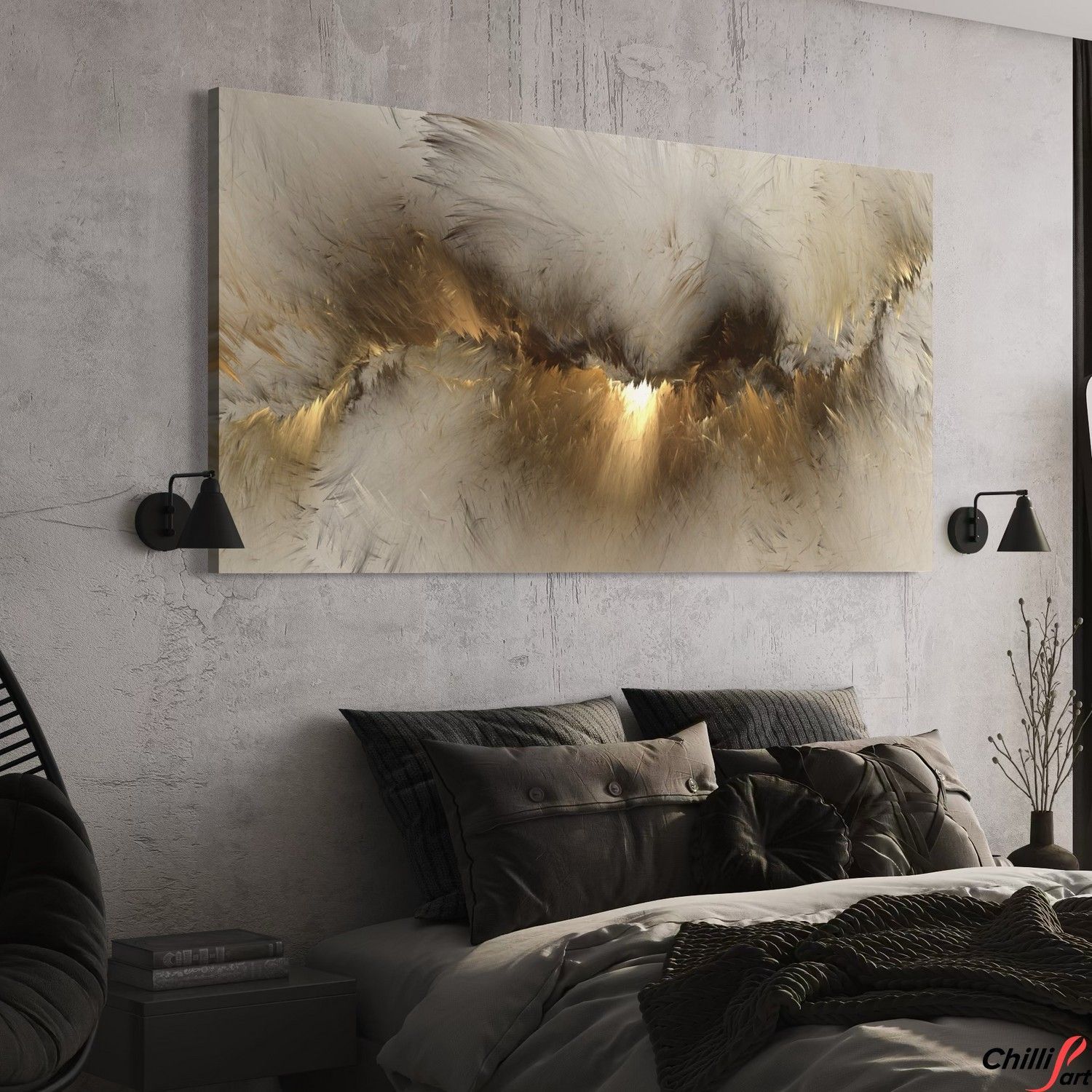 Картина Grey Yellow Cloud - З Рамкою