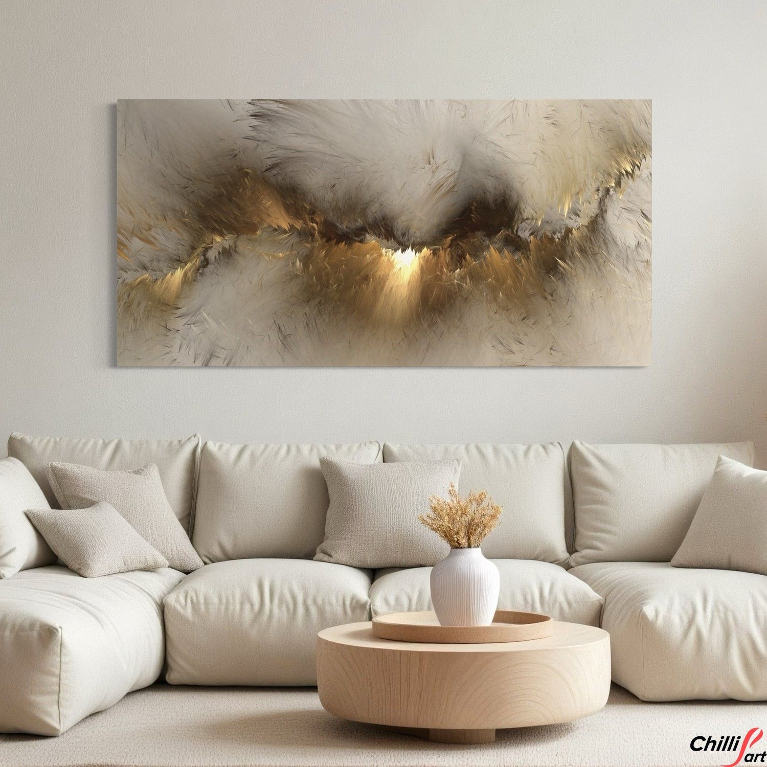 Картина Grey Yellow Cloud - З Рамкою