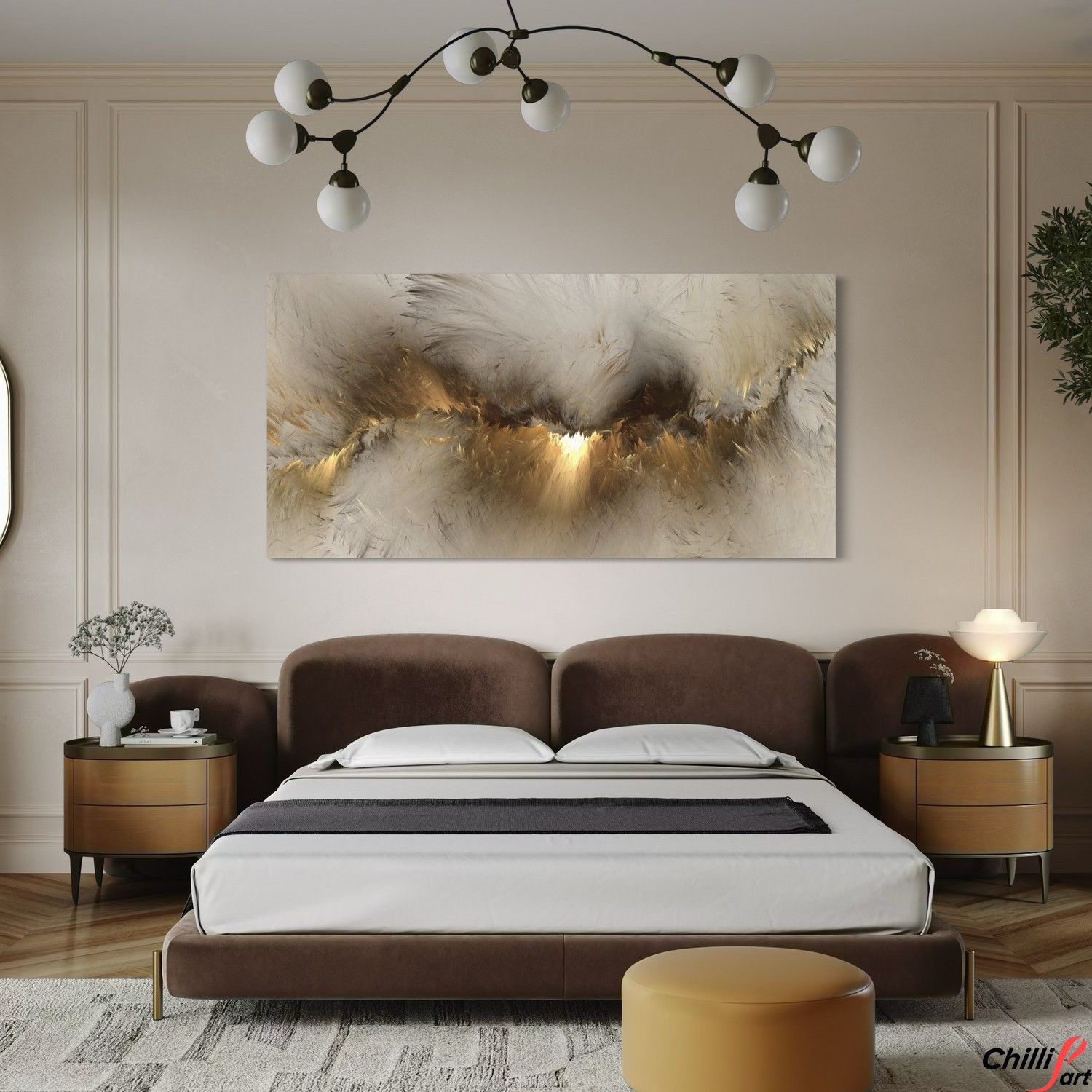 Картина Grey Yellow Cloud - З Рамкою