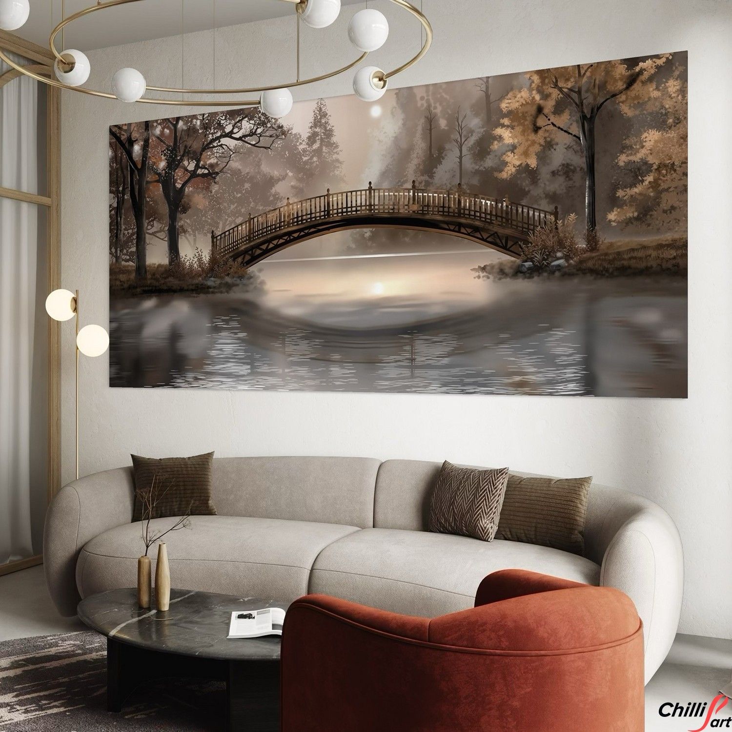 Картина Autumn Bridge Serenity