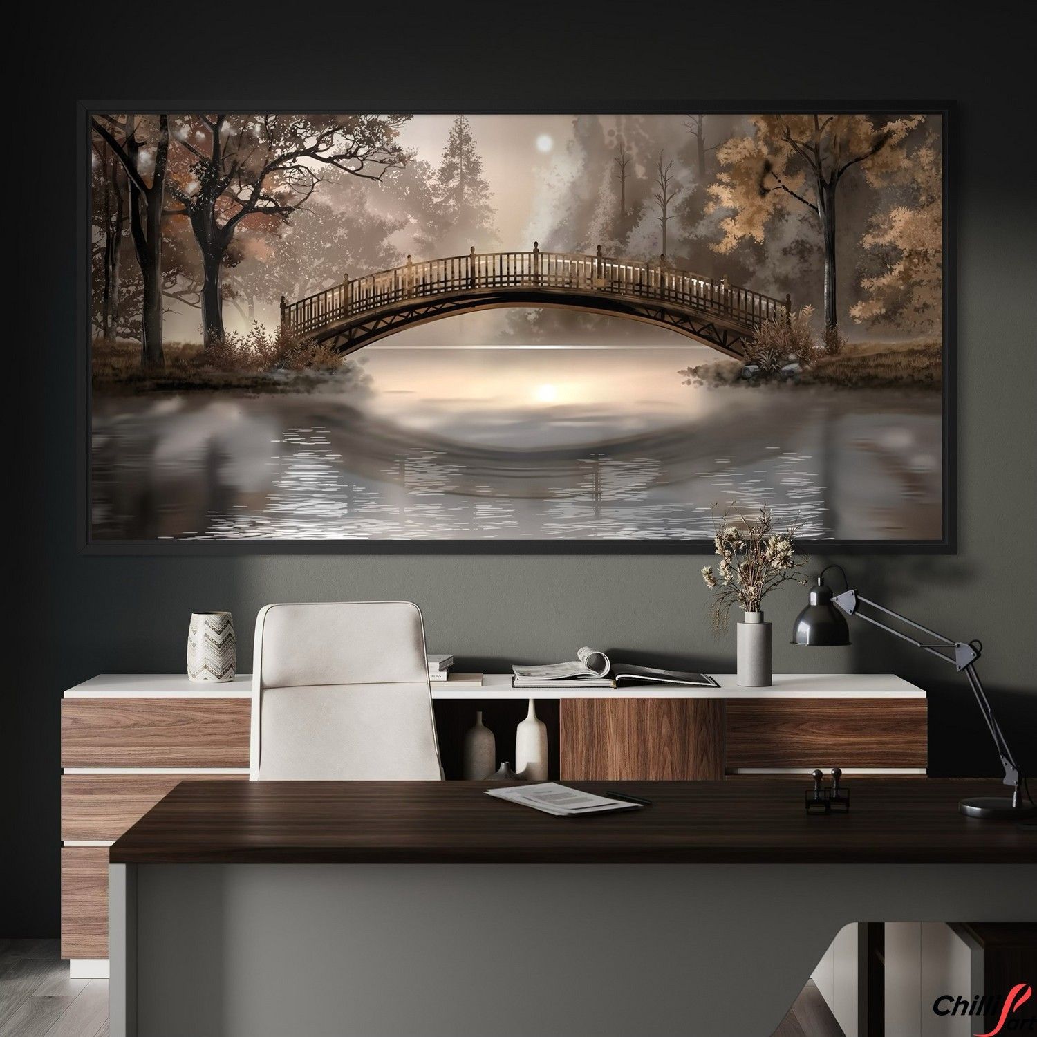 Картина Autumn Bridge Serenity