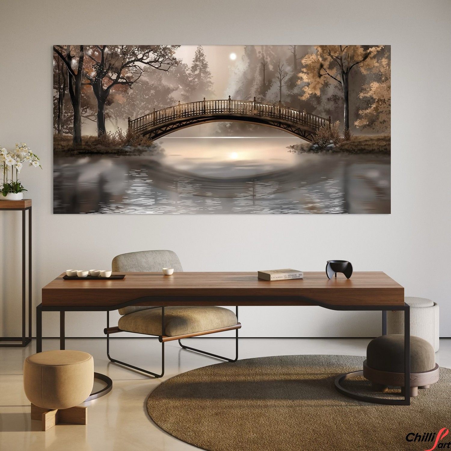 Картина Autumn Bridge Serenity