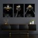 Картина Black & Gold Woman Aesthetiс - 3 картины 50х65 см - Без рамки