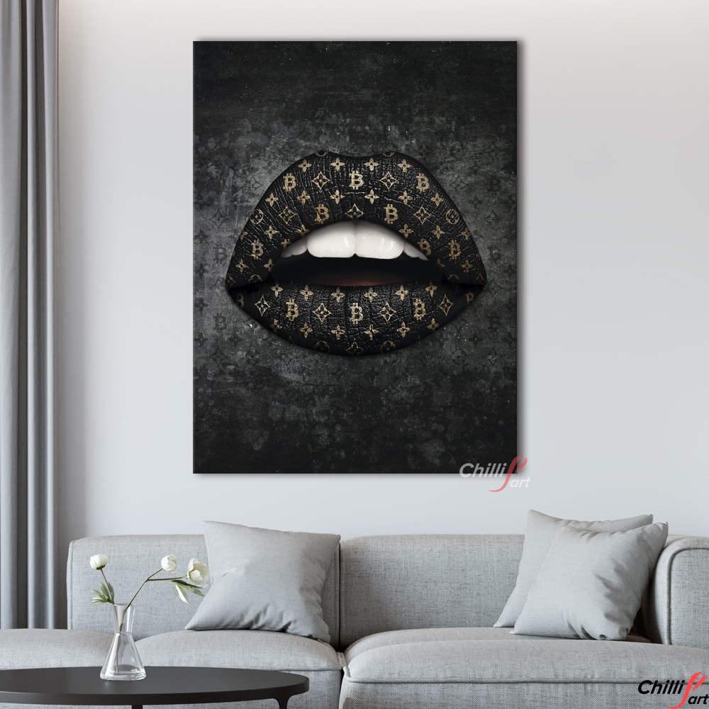 Картина Bitcoin Lips