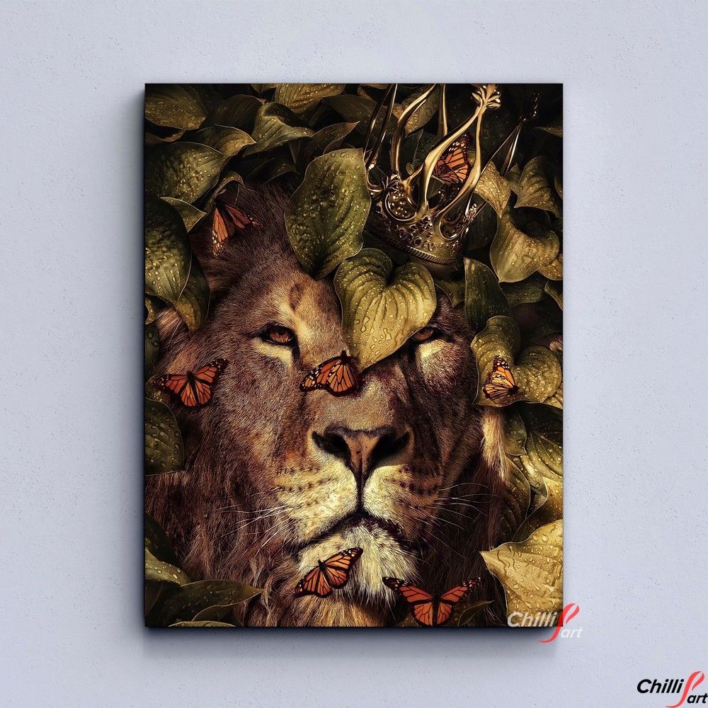 Картина Lion and Butterflies