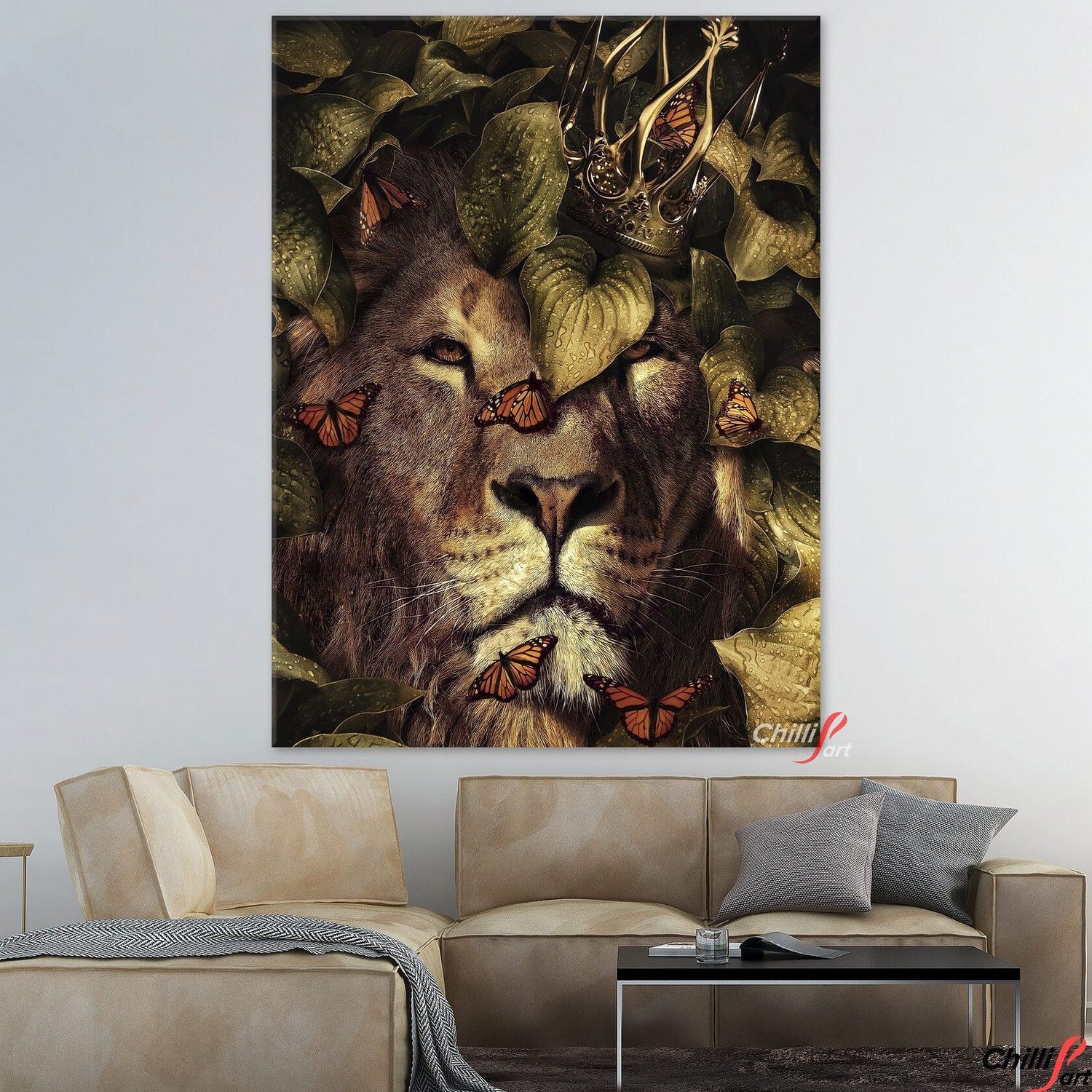 Картина Lion and Butterflies