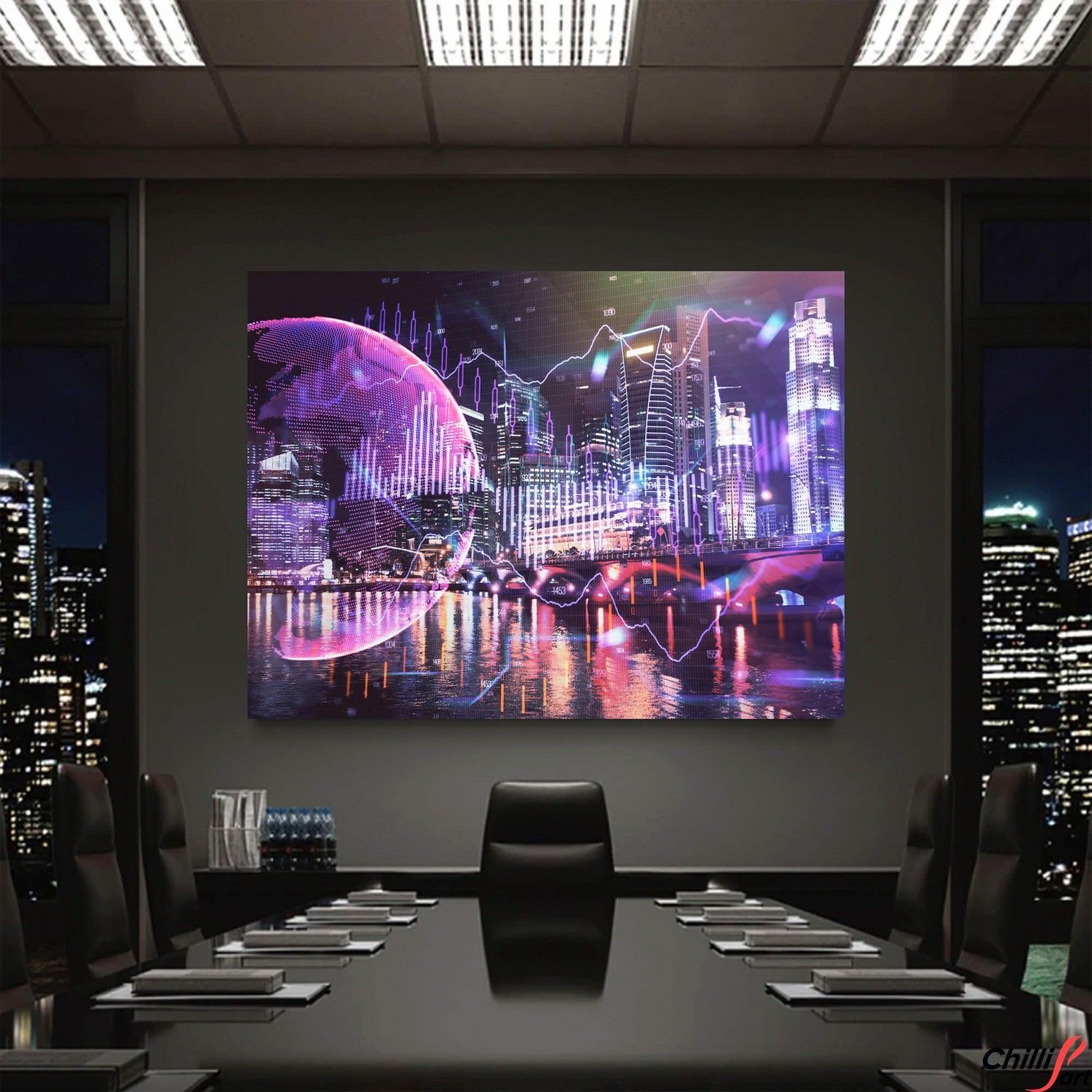 Картина Futuristic City 1105