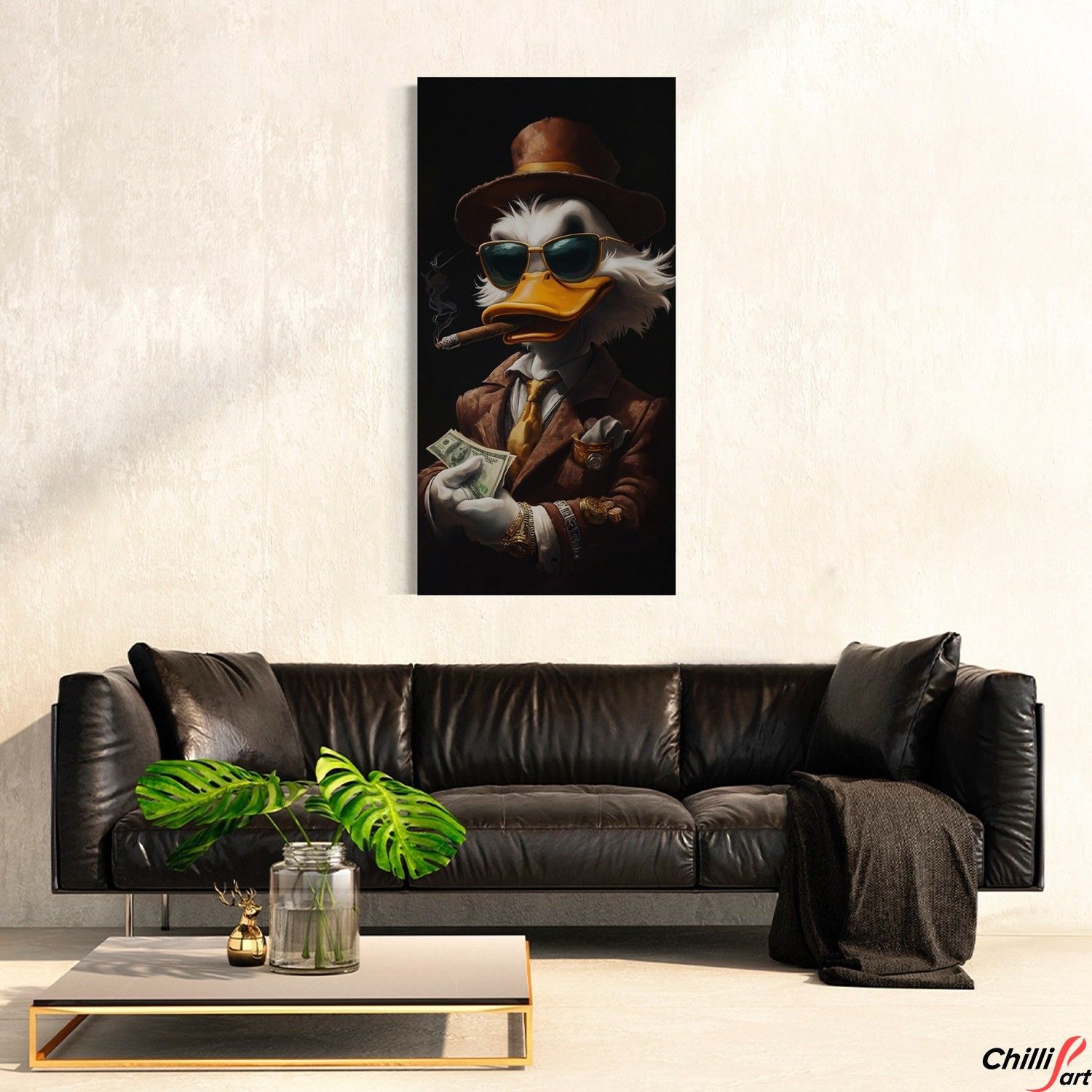Картина Scrooge No Luck, Just Business - 40х80 см - БЕЗ РАМКИ