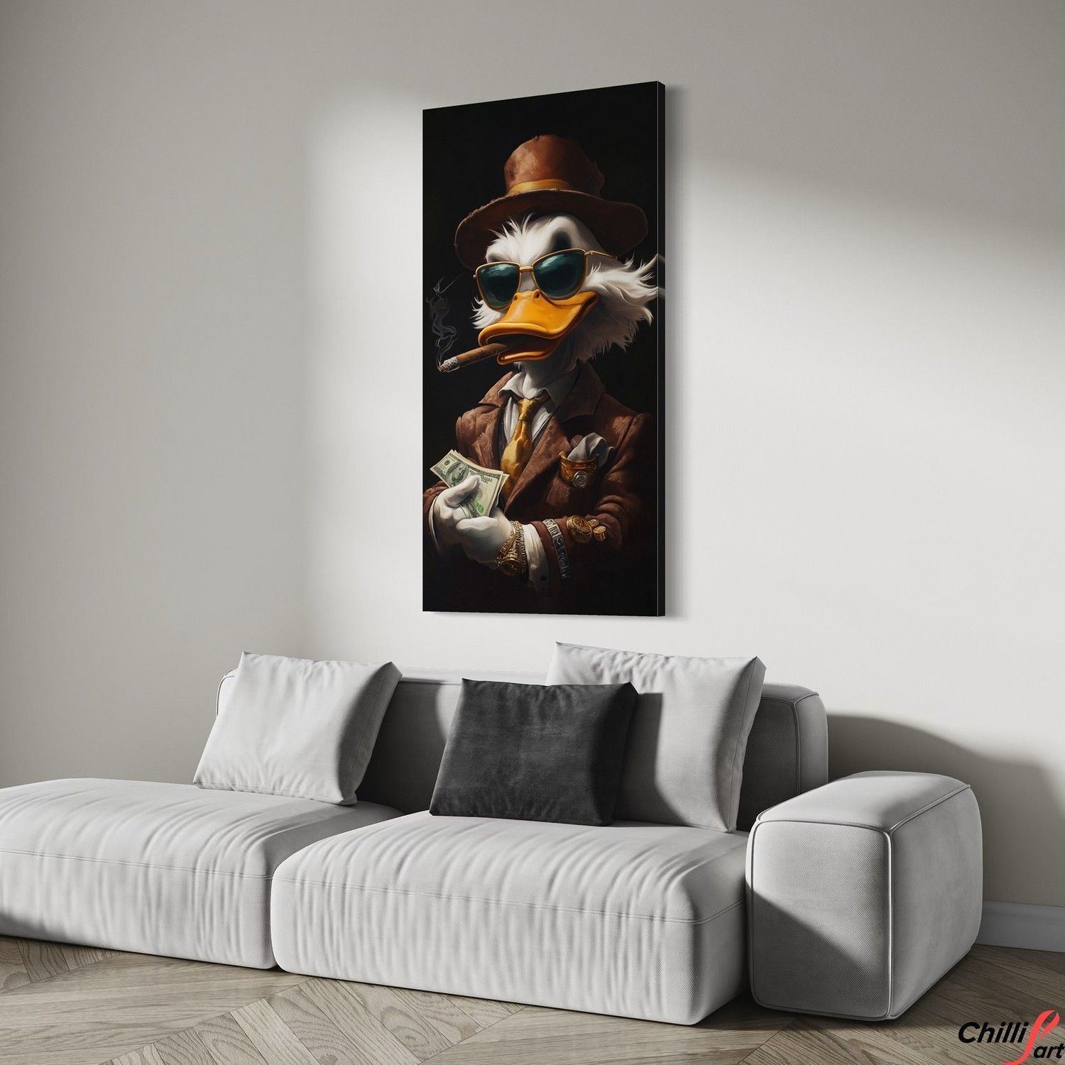Картина Scrooge No Luck, Just Business - 40х80 см - БЕЗ РАМКИ