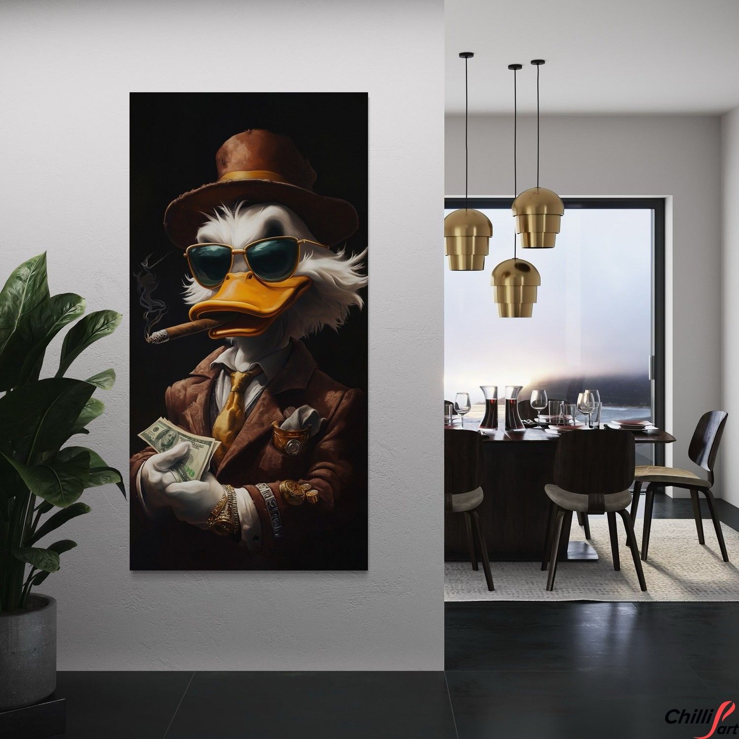 Картина Scrooge No Luck, Just Business - 40х80 см - БЕЗ РАМКИ