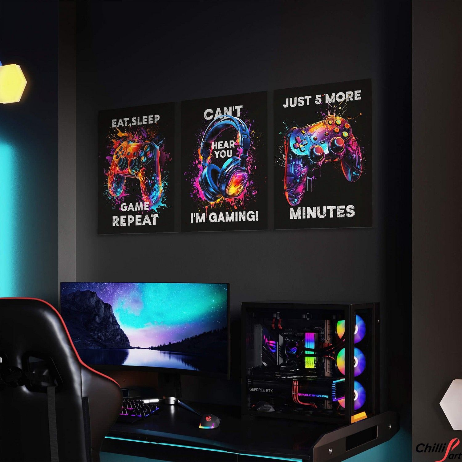 Картина Neon Video Game 1008