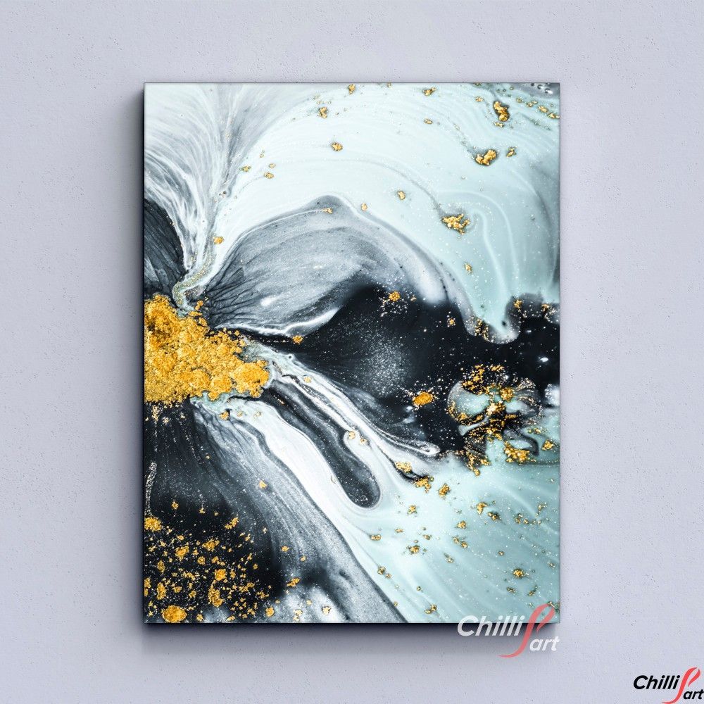 Картина Abstract Golden River Lines