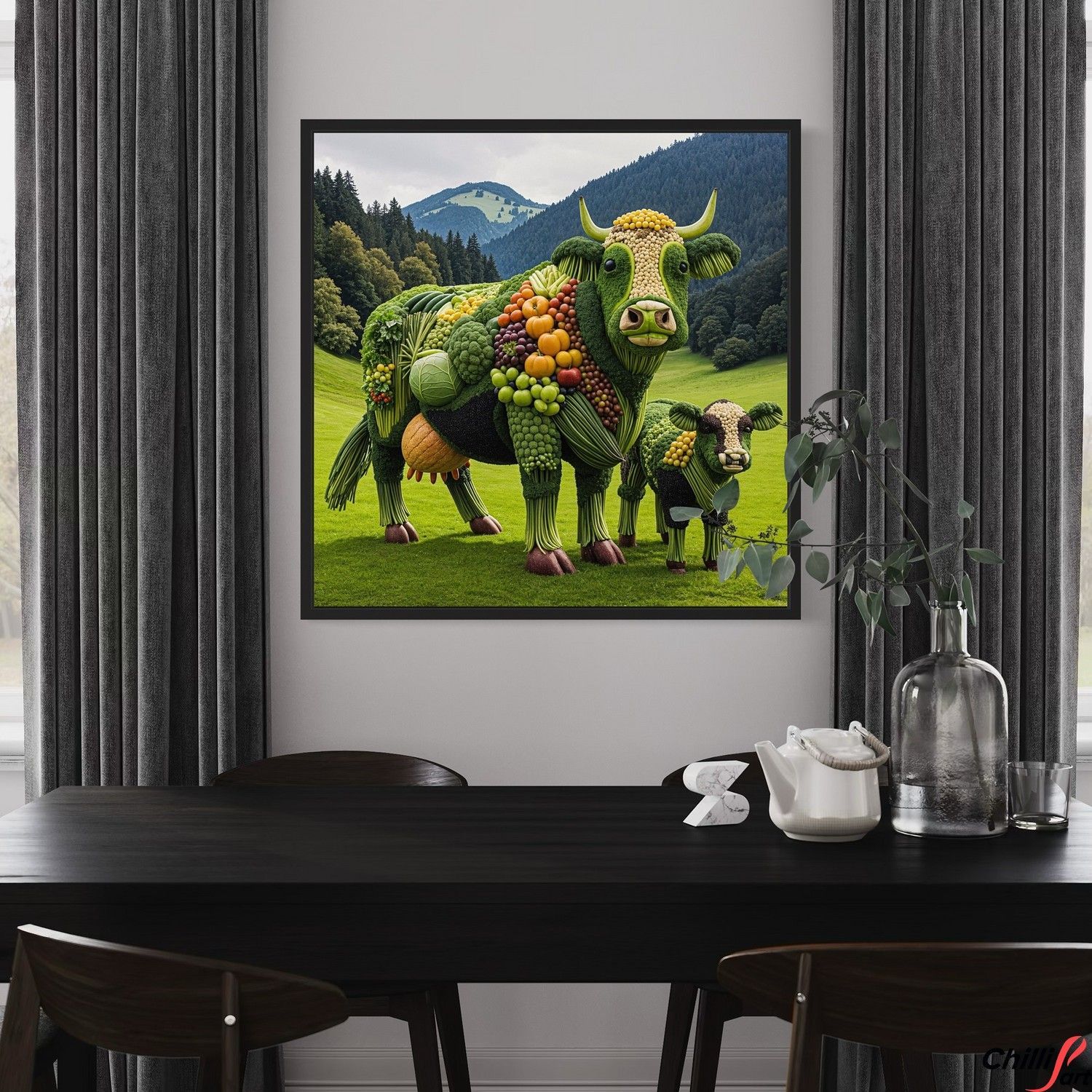 Картина Vegetable Cow - 40х40 см - Без рамки