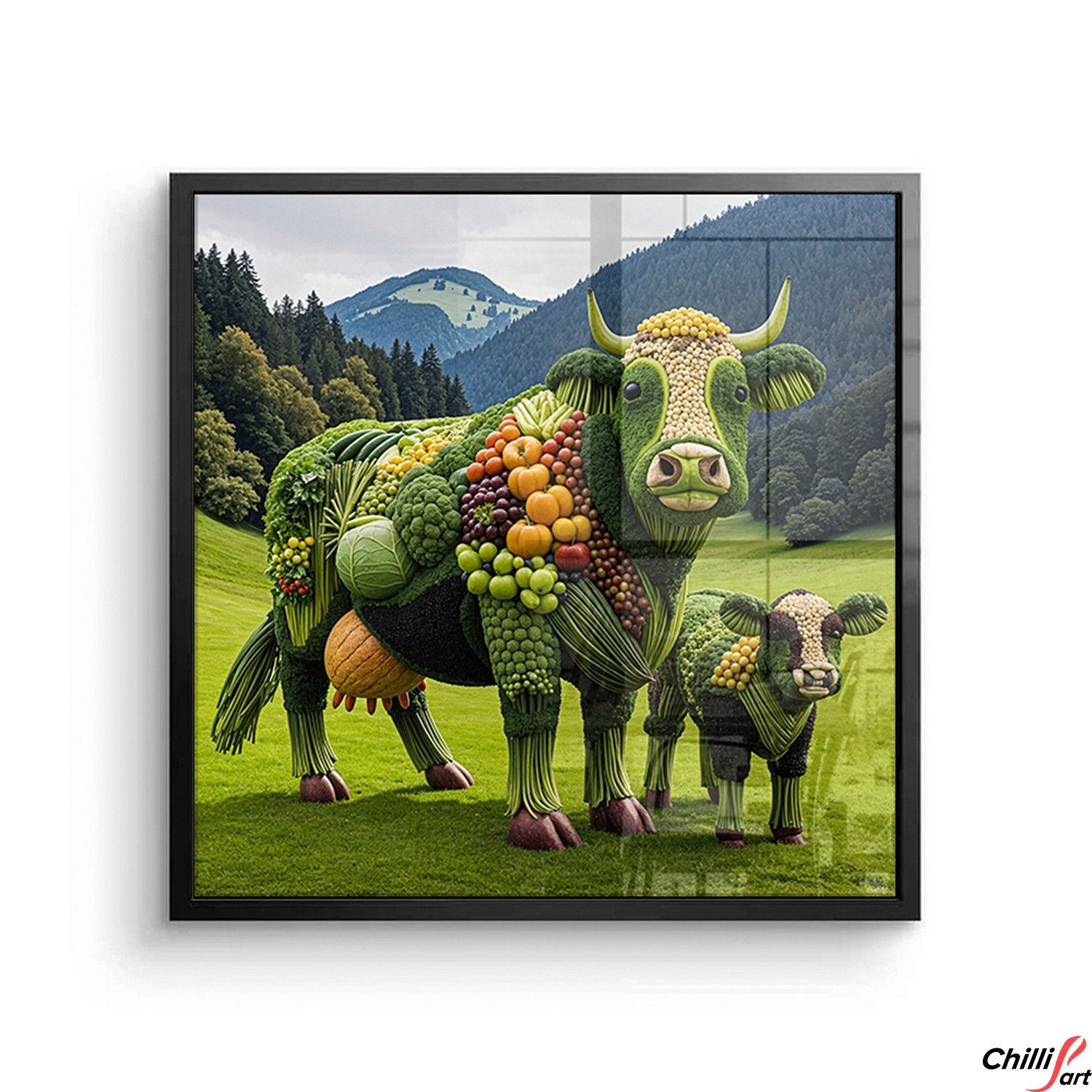 Картина Vegetable Cow - 40х40 см - Без рамки