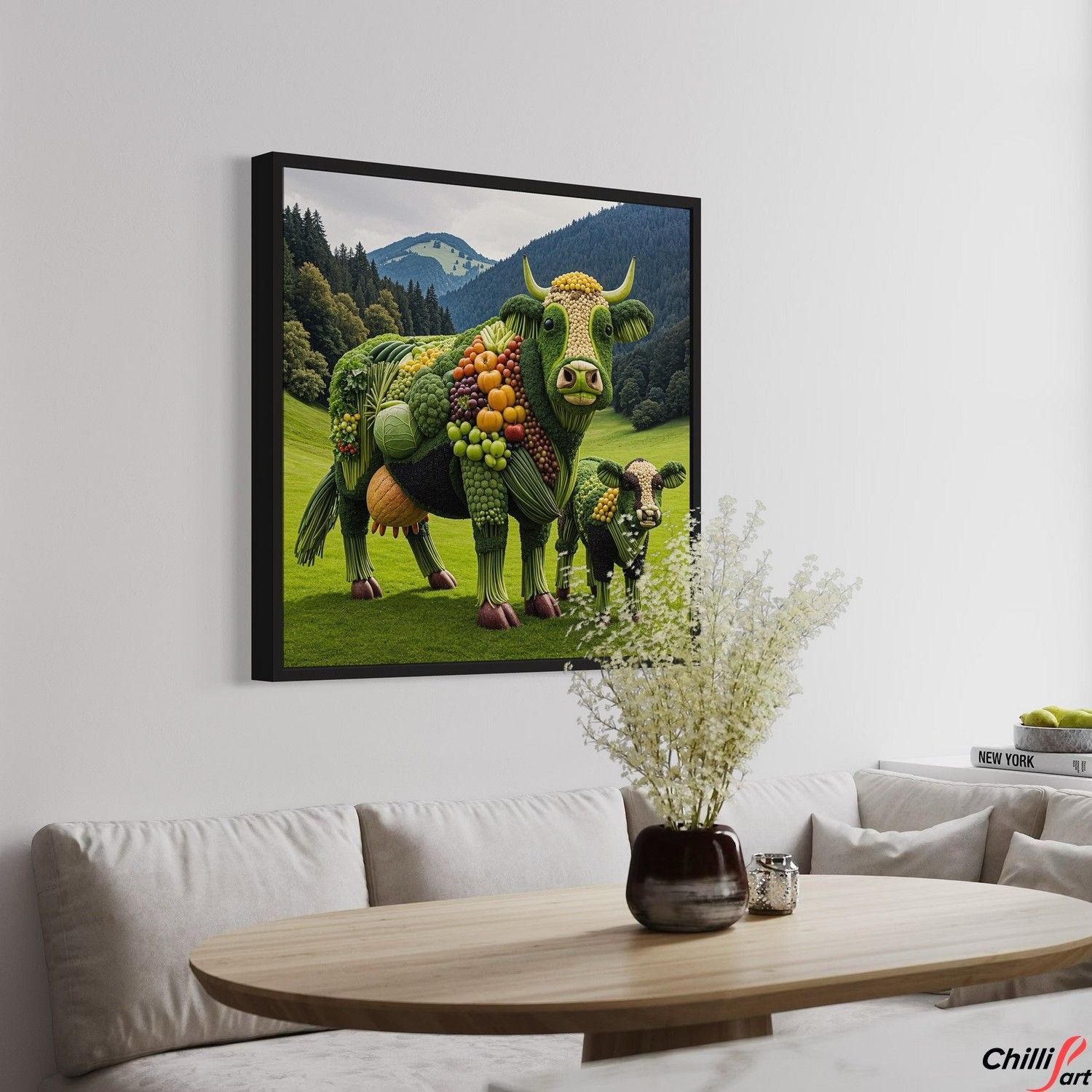 Картина Vegetable Cow - 40х40 см - Без рамки
