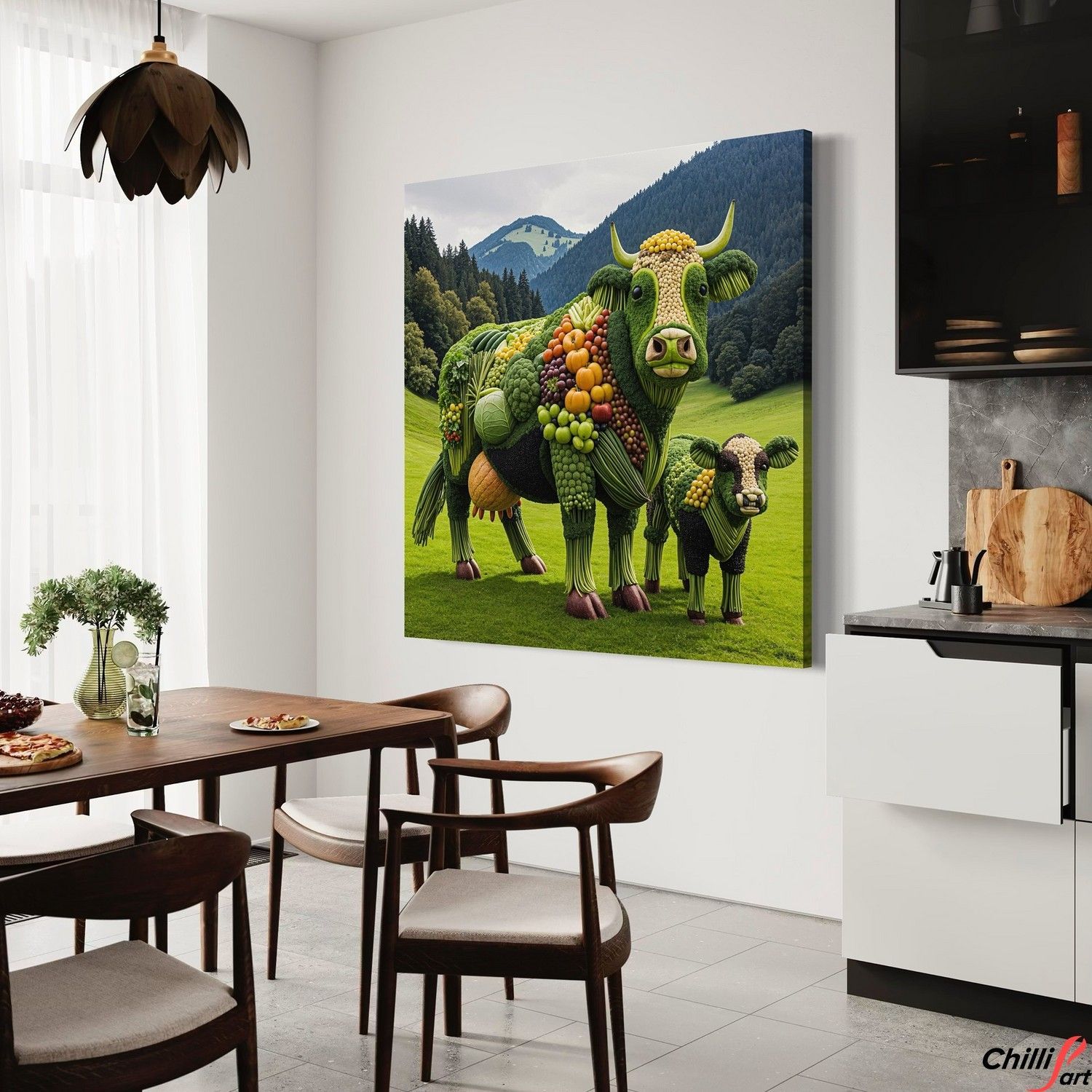 Картина Vegetable Cow - 40х40 см - Без рамки