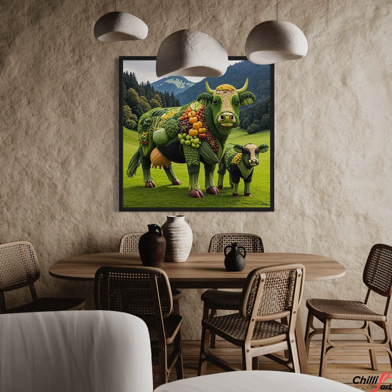 Картина Vegetable Cow - 40х40 см - Без рамки
