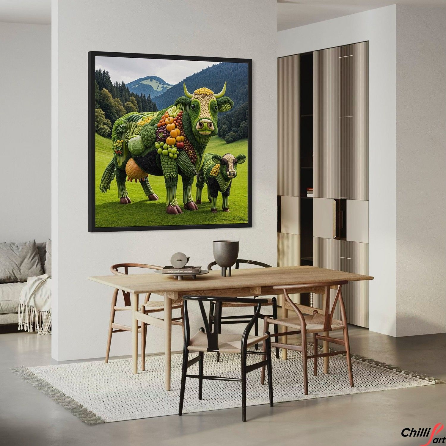 Картина Vegetable Cow - 40х40 см - Без рамки