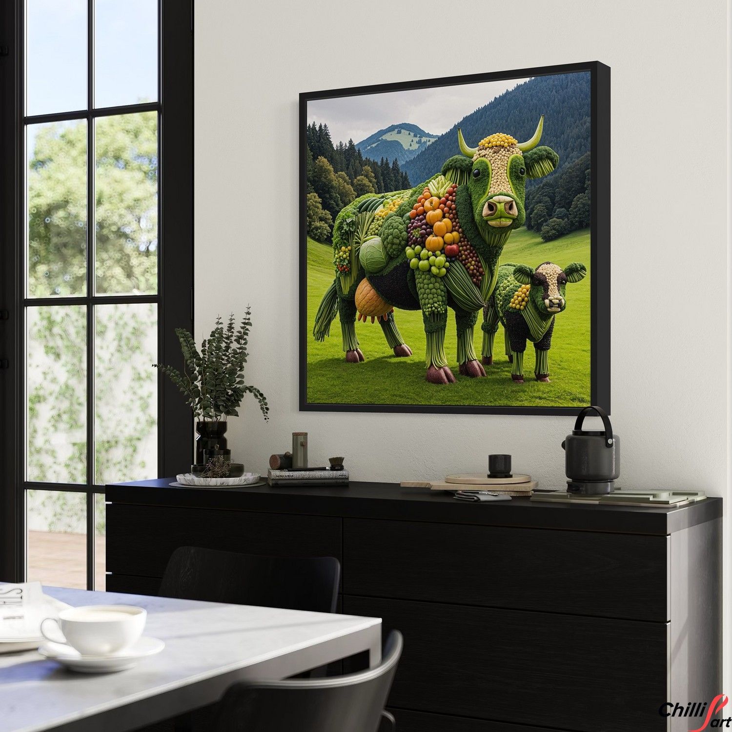 Картина Vegetable Cow - 40х40 см - Без рамки