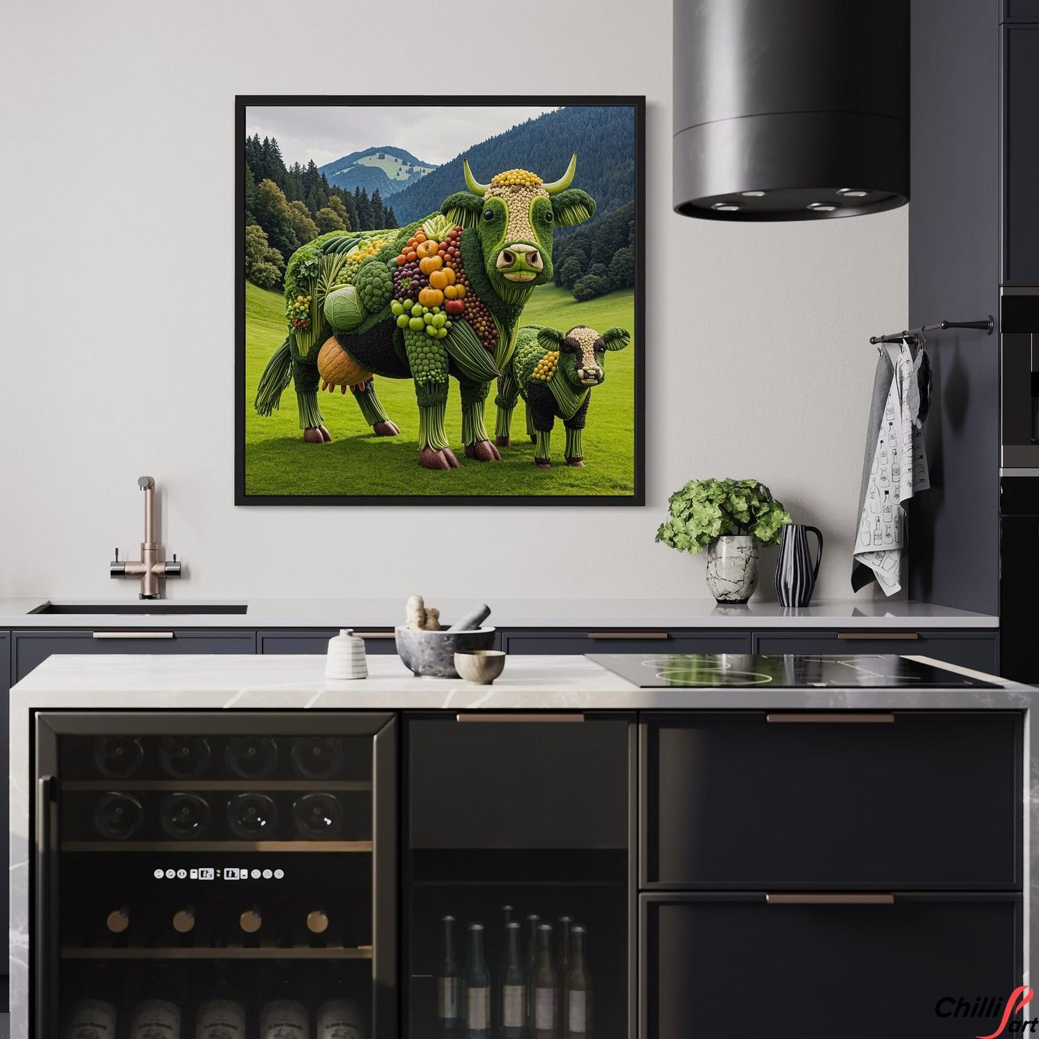 Картина Vegetable Cow - 40х40 см - Без рамки
