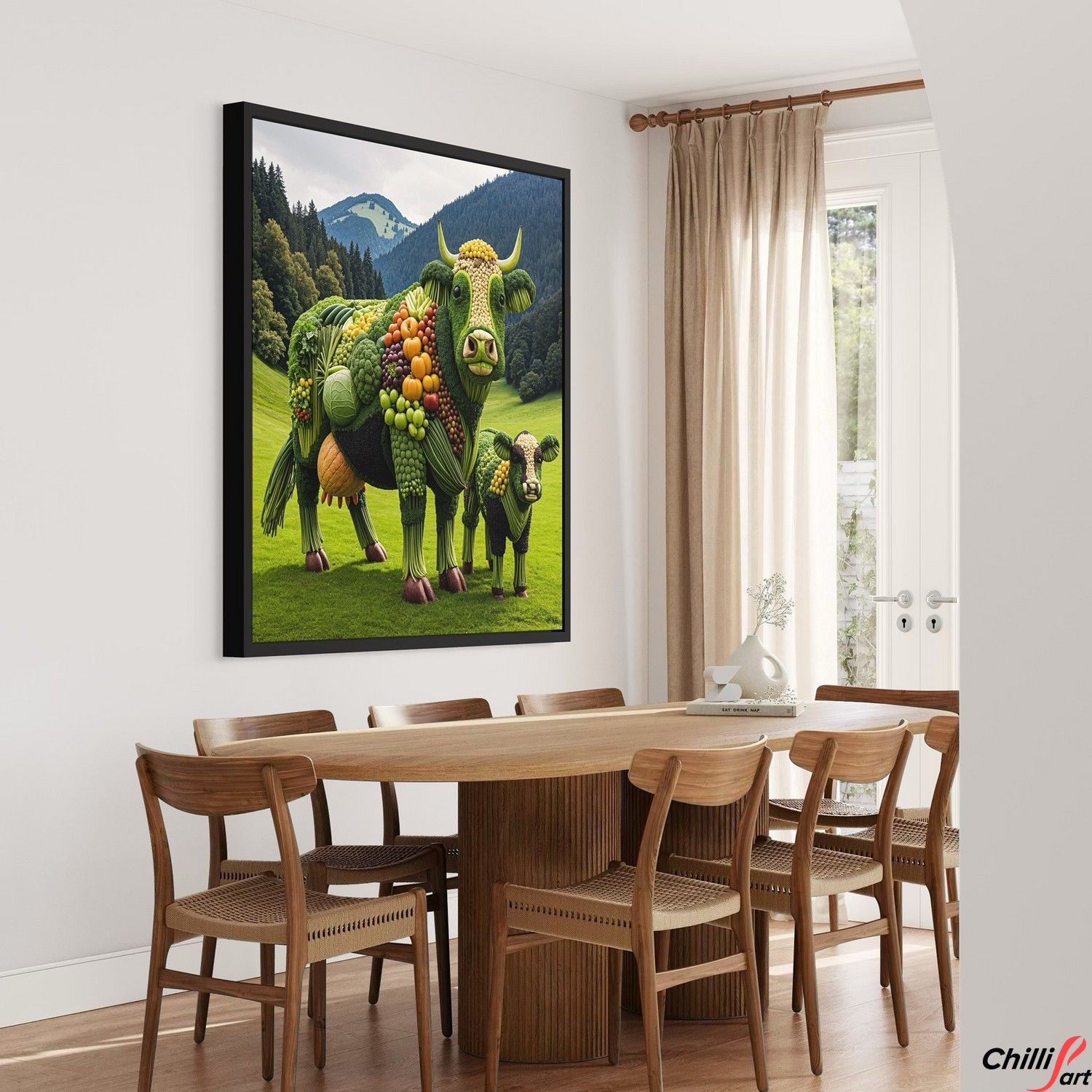 Картина Vegetable Cow - 40х40 см - Без рамки