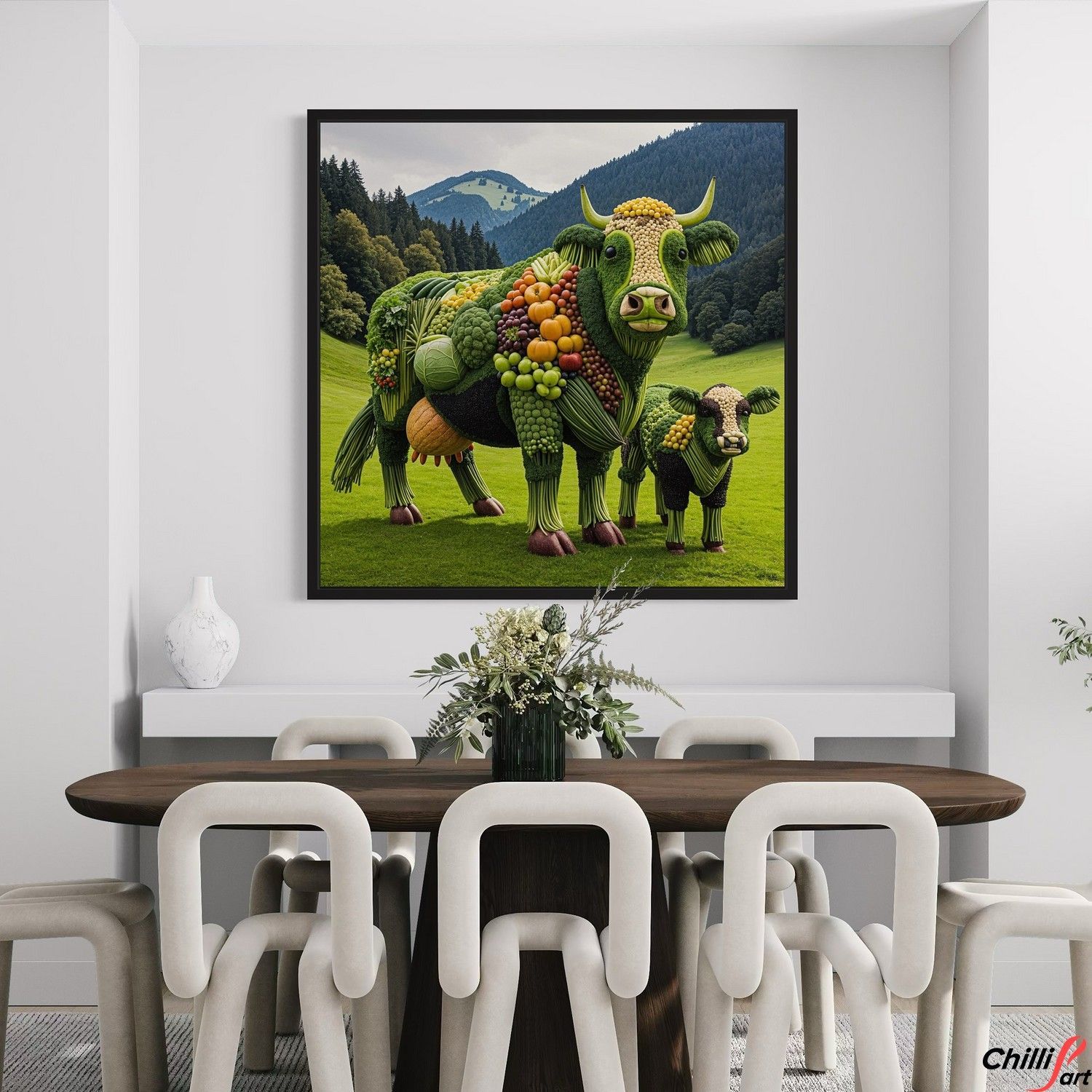 Картина Vegetable Cow - 40х40 см - Без рамки