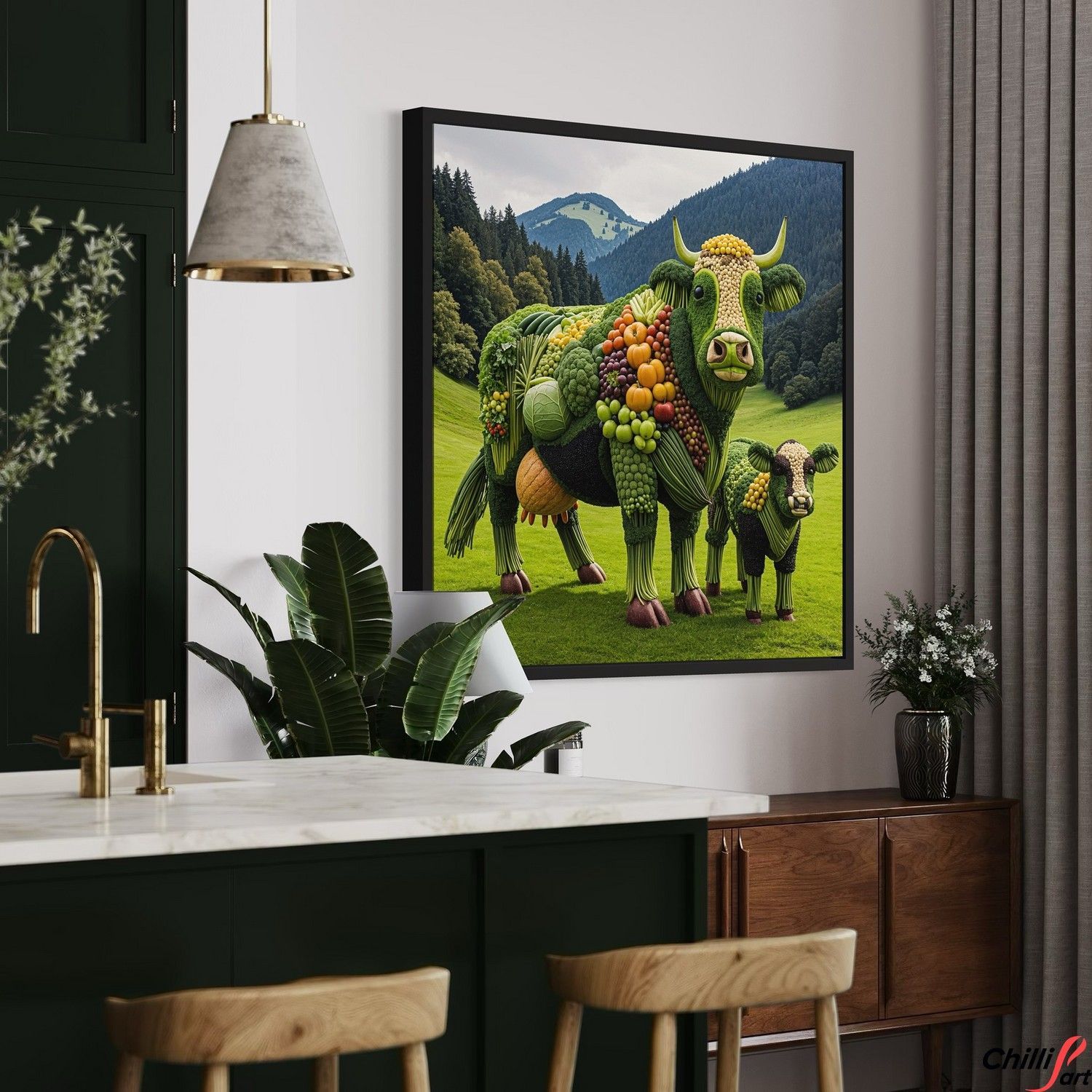 Картина Vegetable Cow - 40х40 см - Без рамки