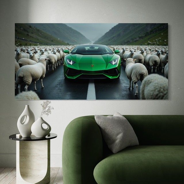 Картина Lamborghini Aventador - Green Menace