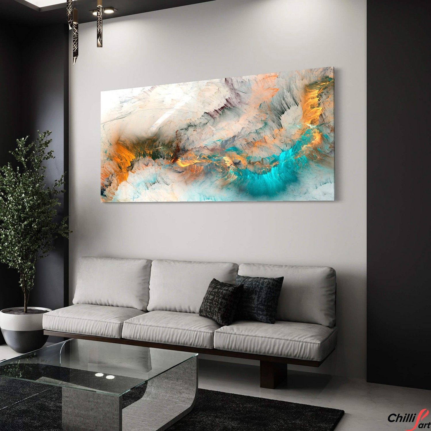 Картина Yellow & Turquoise Cloud
