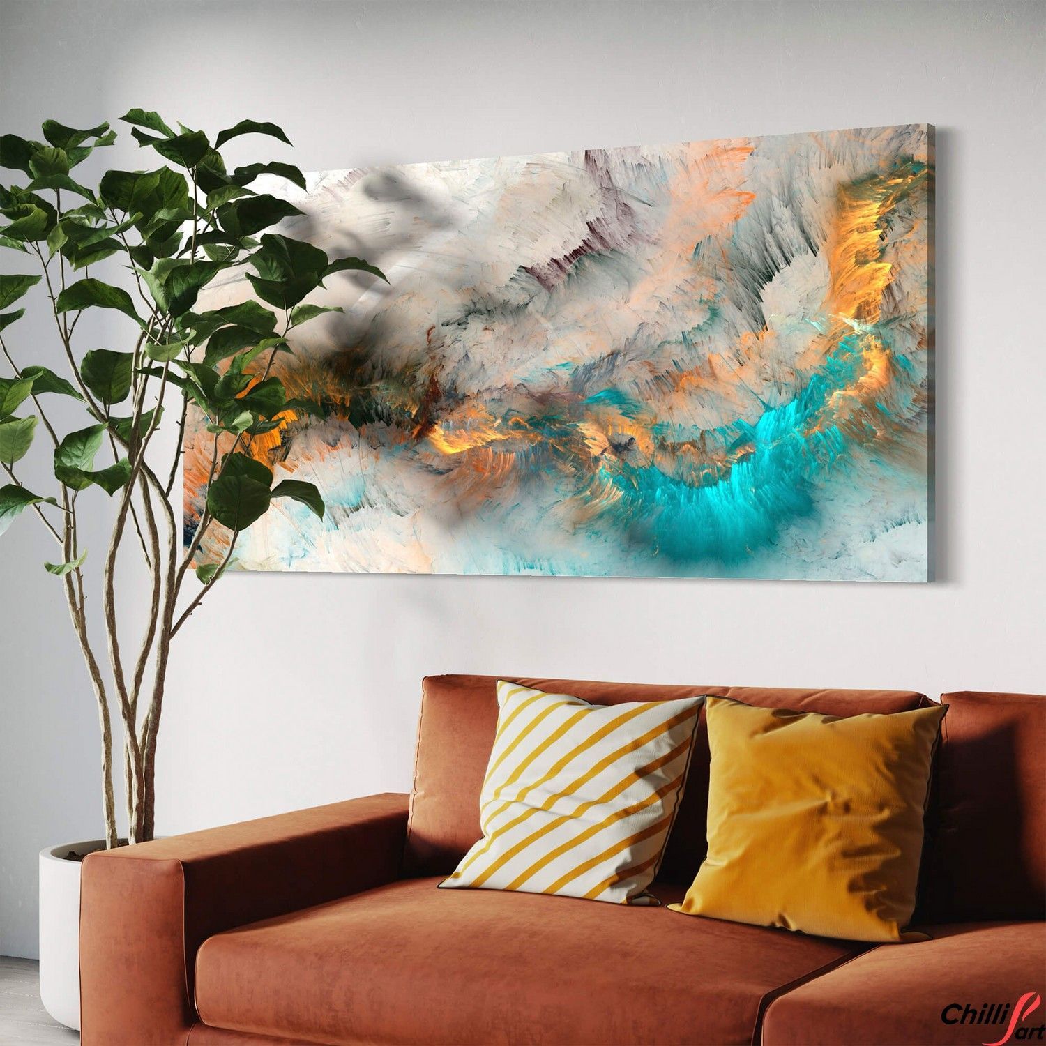 Картина Yellow & Turquoise Cloud