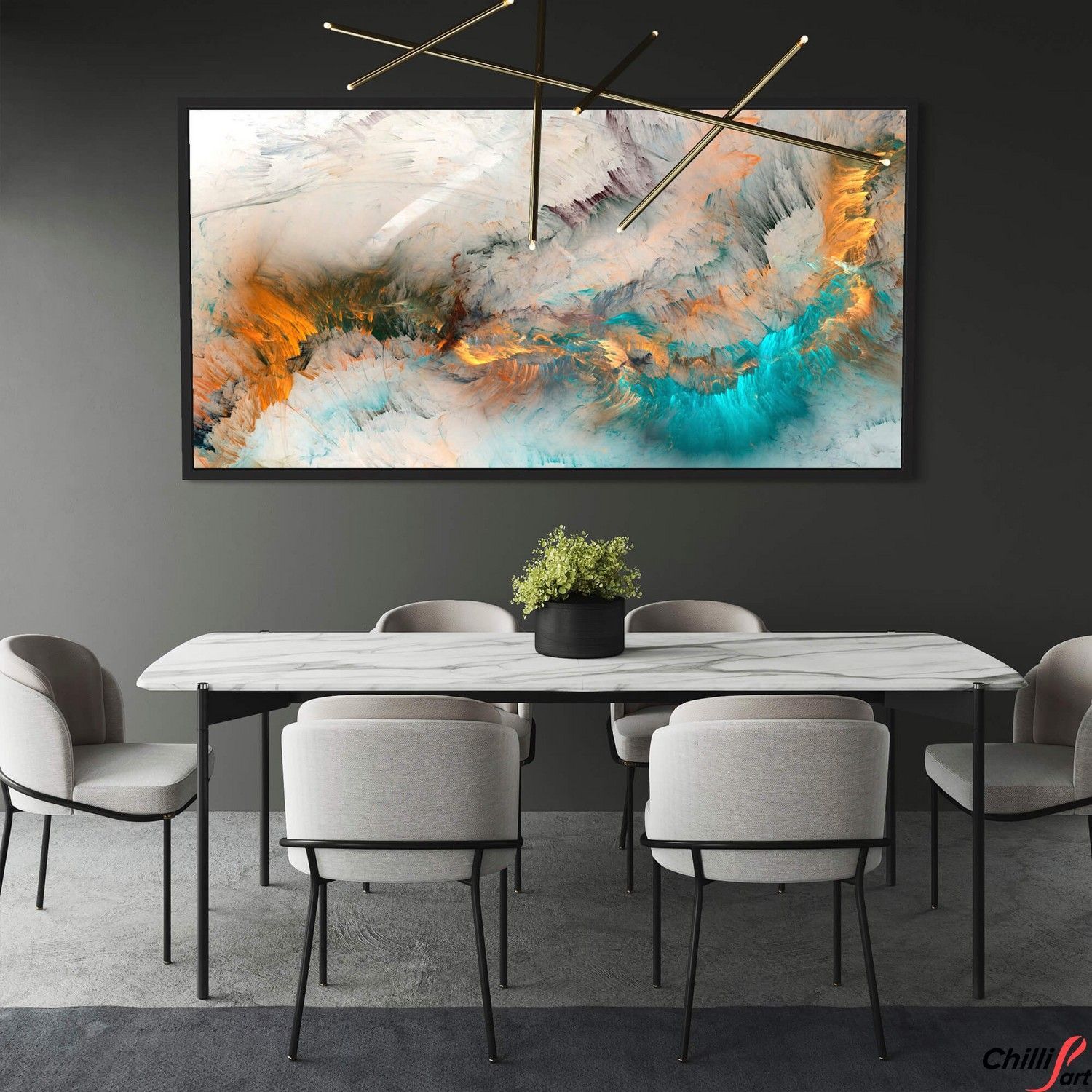 Картина Yellow & Turquoise Cloud